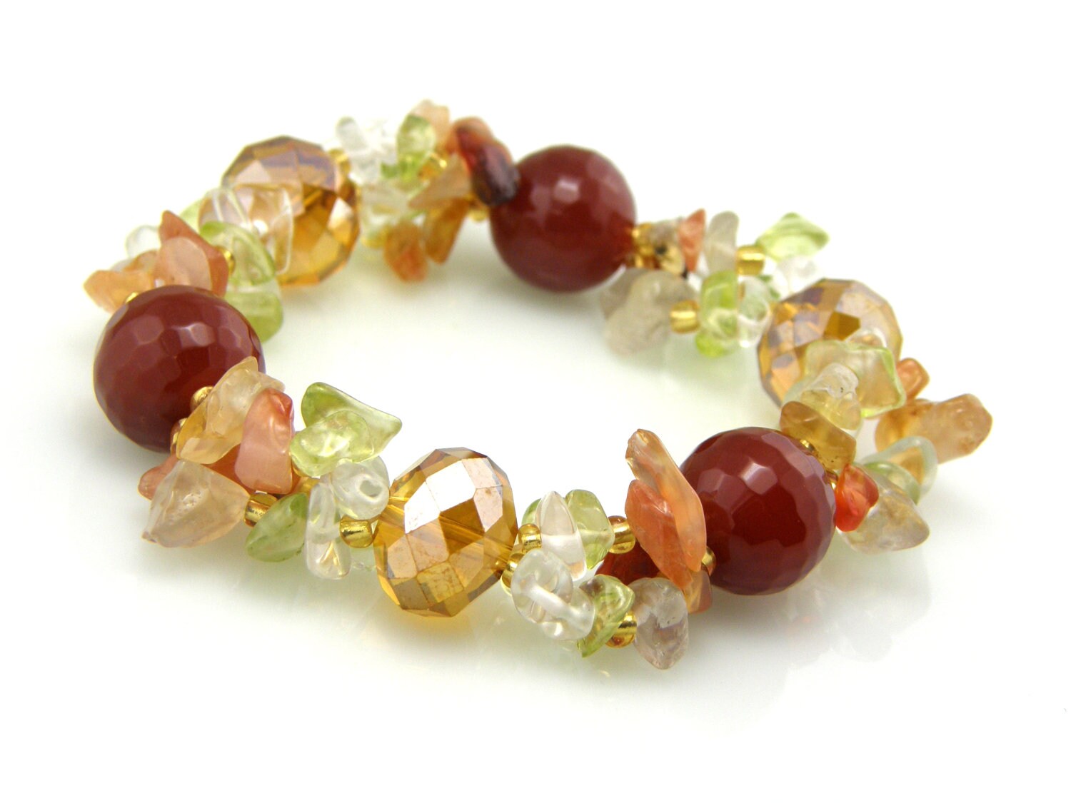 RESERVED Glass Cluster Beaded Bracelet