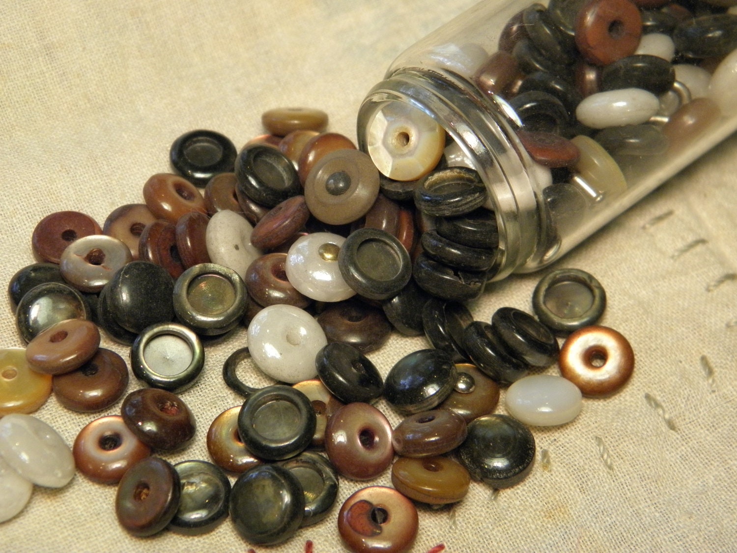 Antique Button Caps/Tops Mother of Pearl