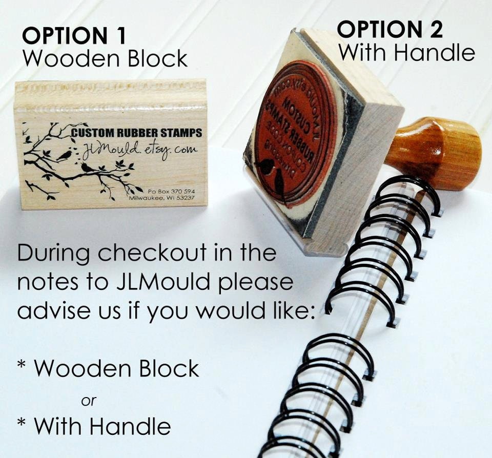 Custom Rubber Stamp DIY Bride Wedding Save the Date Tattoo Rockabilly Rock Return Address 0217 (red rubber stamp wooden block)