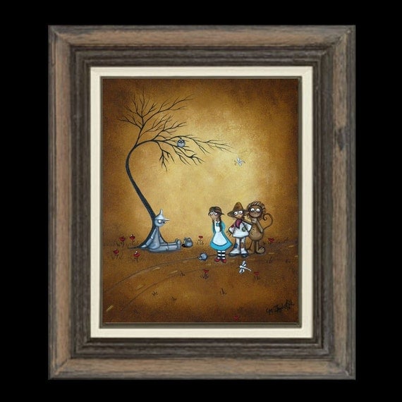 Wizard of Oz   Whimsical Fairytale Fantasy Art Print -- He Said Oil Can -  Kids Wall Art