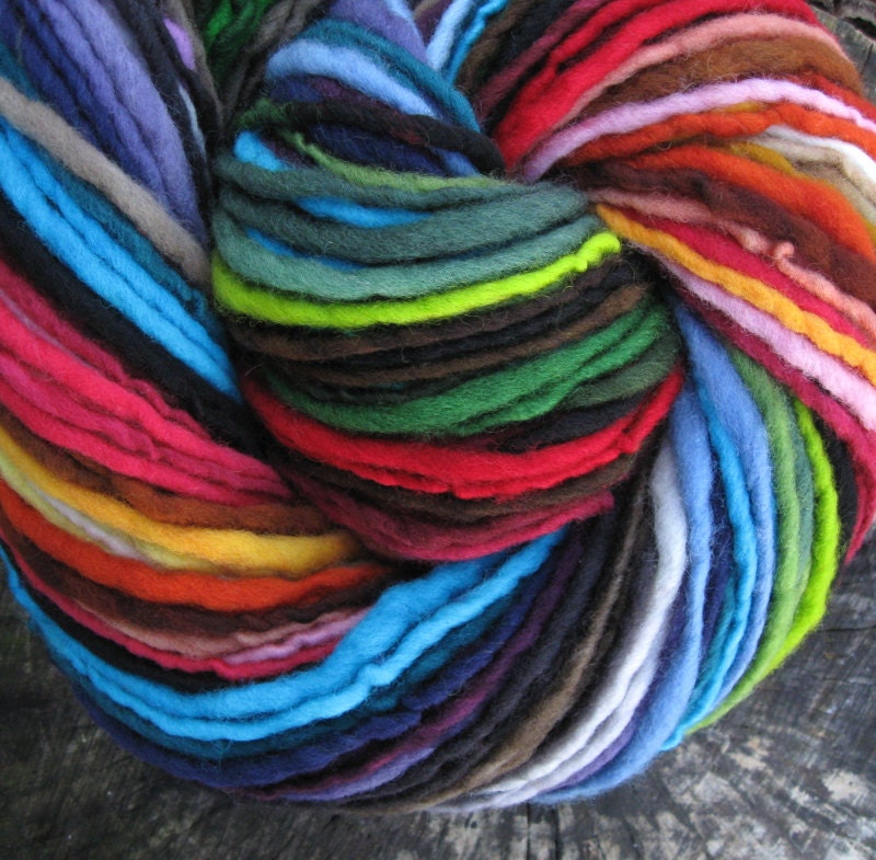 Yarnbow - handspun self-striping/color-changing wool yarn