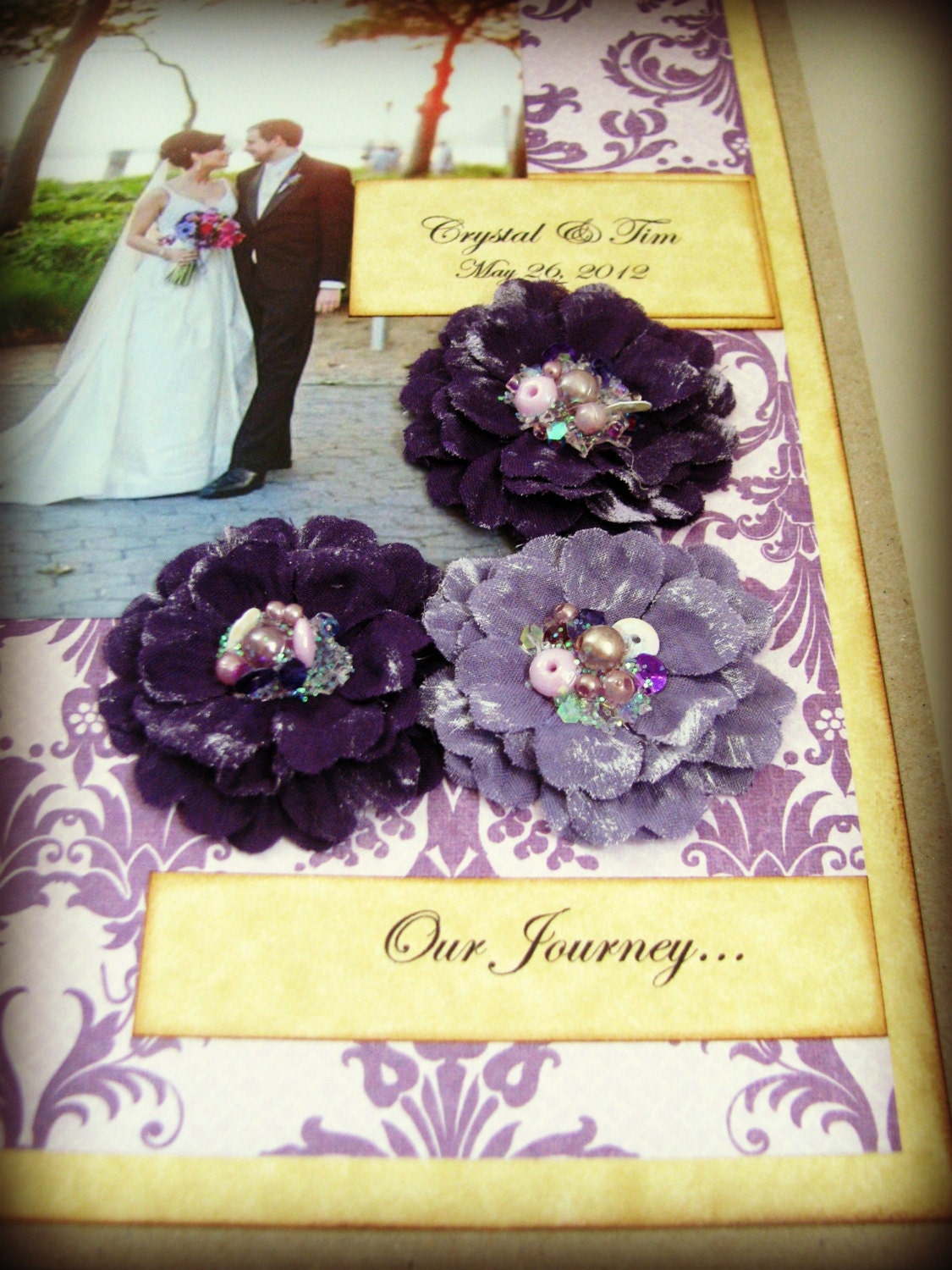 Custom Wedding Scrapbook Album Made to Order by artfulMdesigns
