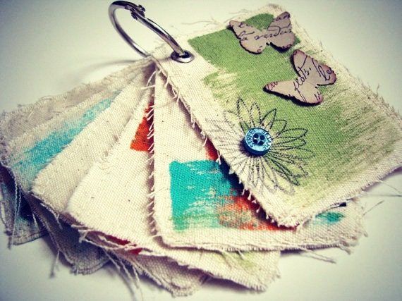 SALE Premade Mini Canvas Album 2.5 x 3 Give Me Inspiration