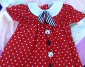 80s Sailor Dress Girls 5/6