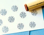 Dot Snowflake Rubber Stamp