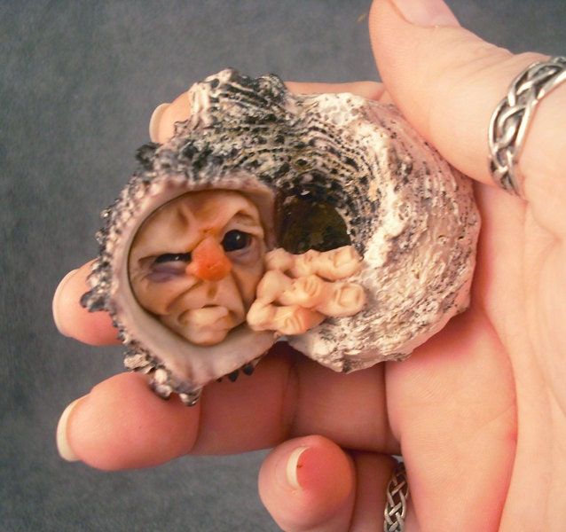 OOaK Hermit Shellfae Faery Oddfae Fairy by Schiller