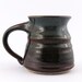 Stoneware Mug - 8 oz. - Coffee Cup - Ceramic Mug -  Blue / Dark brown / Handmade wheel thrown pottery