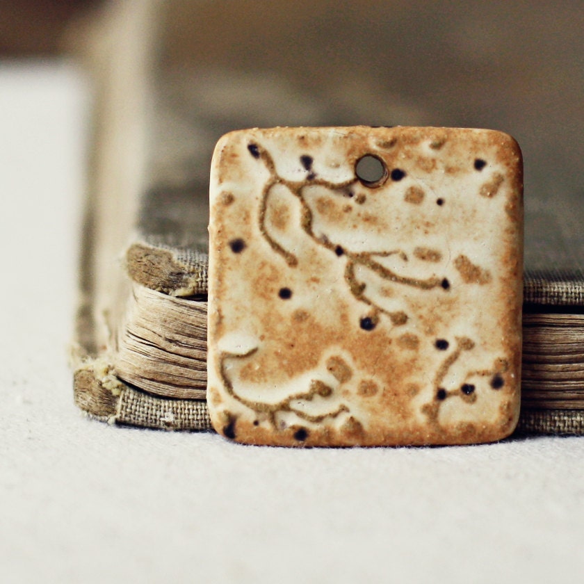 Twigs- ceramic focal pendant