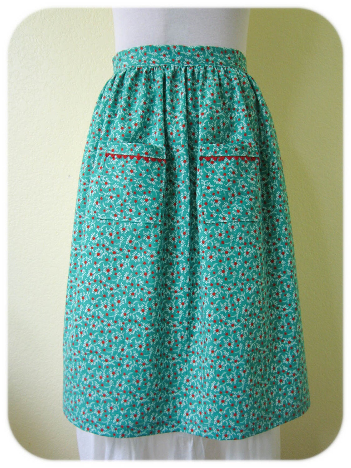 Tasha Tudor Calico Christmas Apron