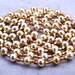 HUGE vintage garland - Oversized beads gold mercury glass beaded Christmas Holiday garland 98"