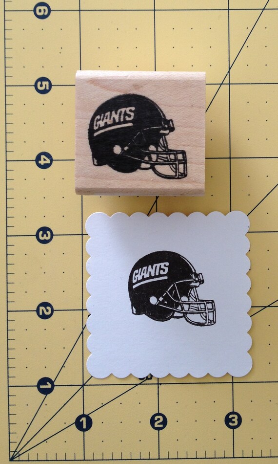 Items similar to Licensed NFL Football Helmet Rubber Stamp NY New York