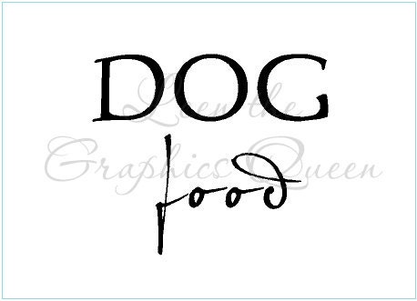 Dog Food Decal for Storage Container