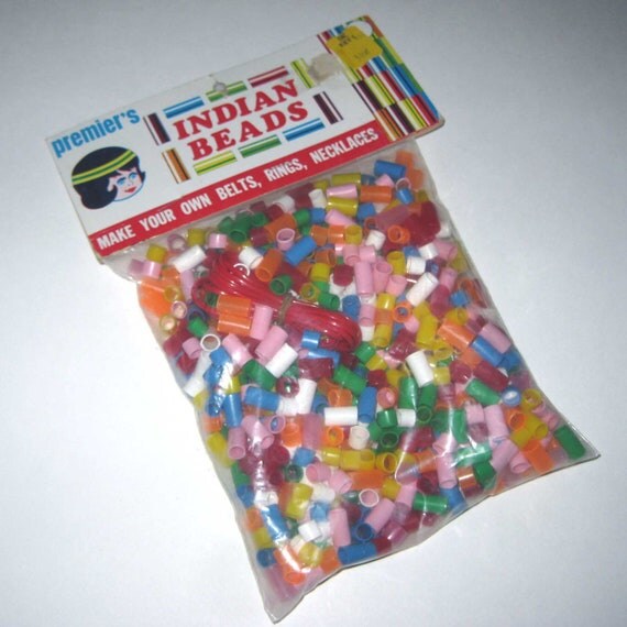 Vintage Indian Beads Jewelry Making Kit in by grandmothersattic