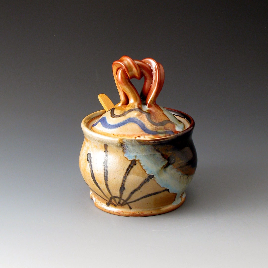 Sugar Bowl - Desert Colors - Handmade Covered Lidded Jar