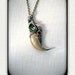 Large Genuine Lion Claw & Sterling Silver Pendant - With Ruby and Ammonite Cabochons- RESERVED FOR KAYLEIGH