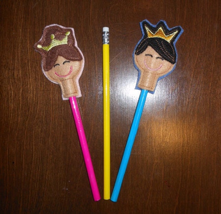 Princess and Prince pencil toopers, party favors