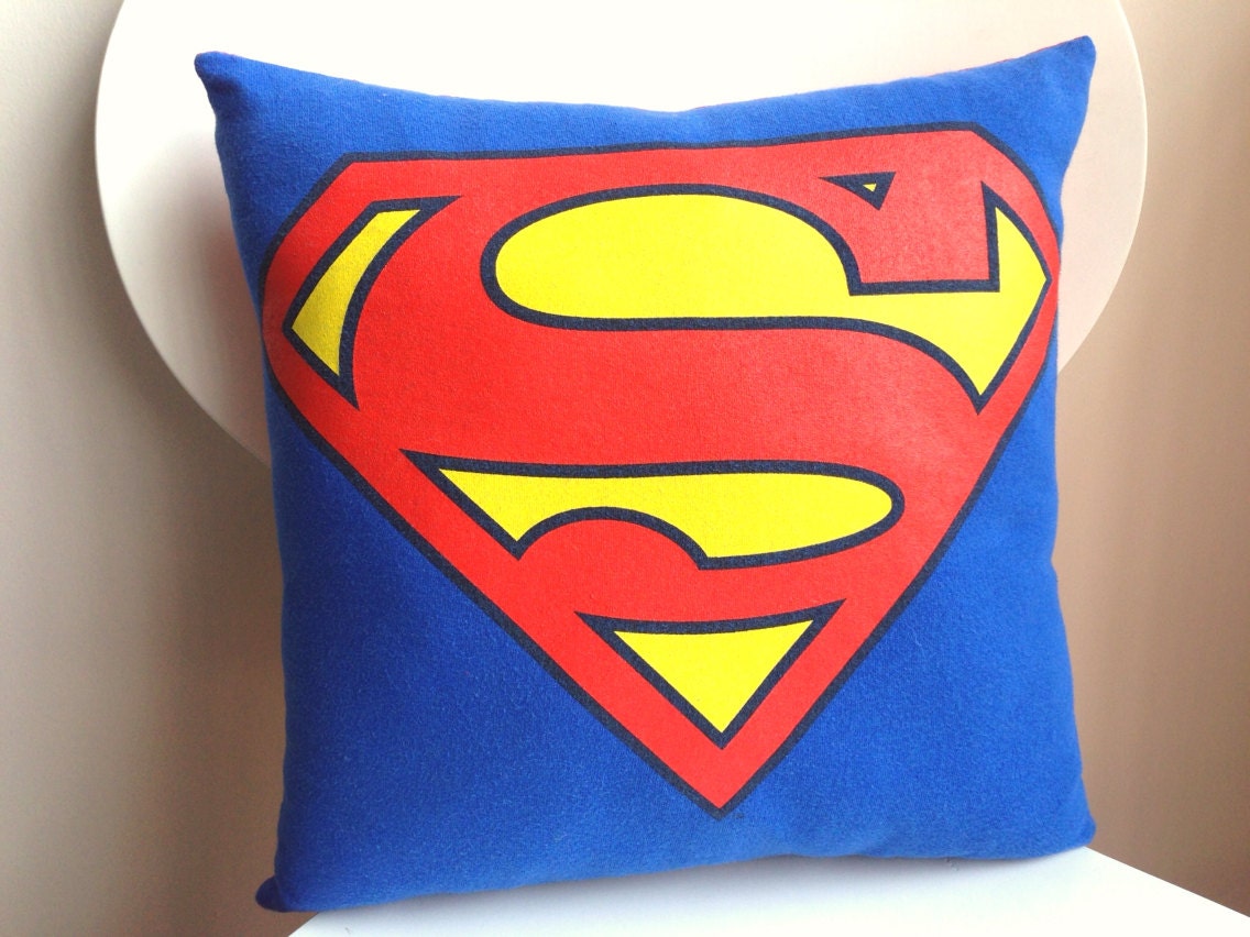 Blue Superman Pillow