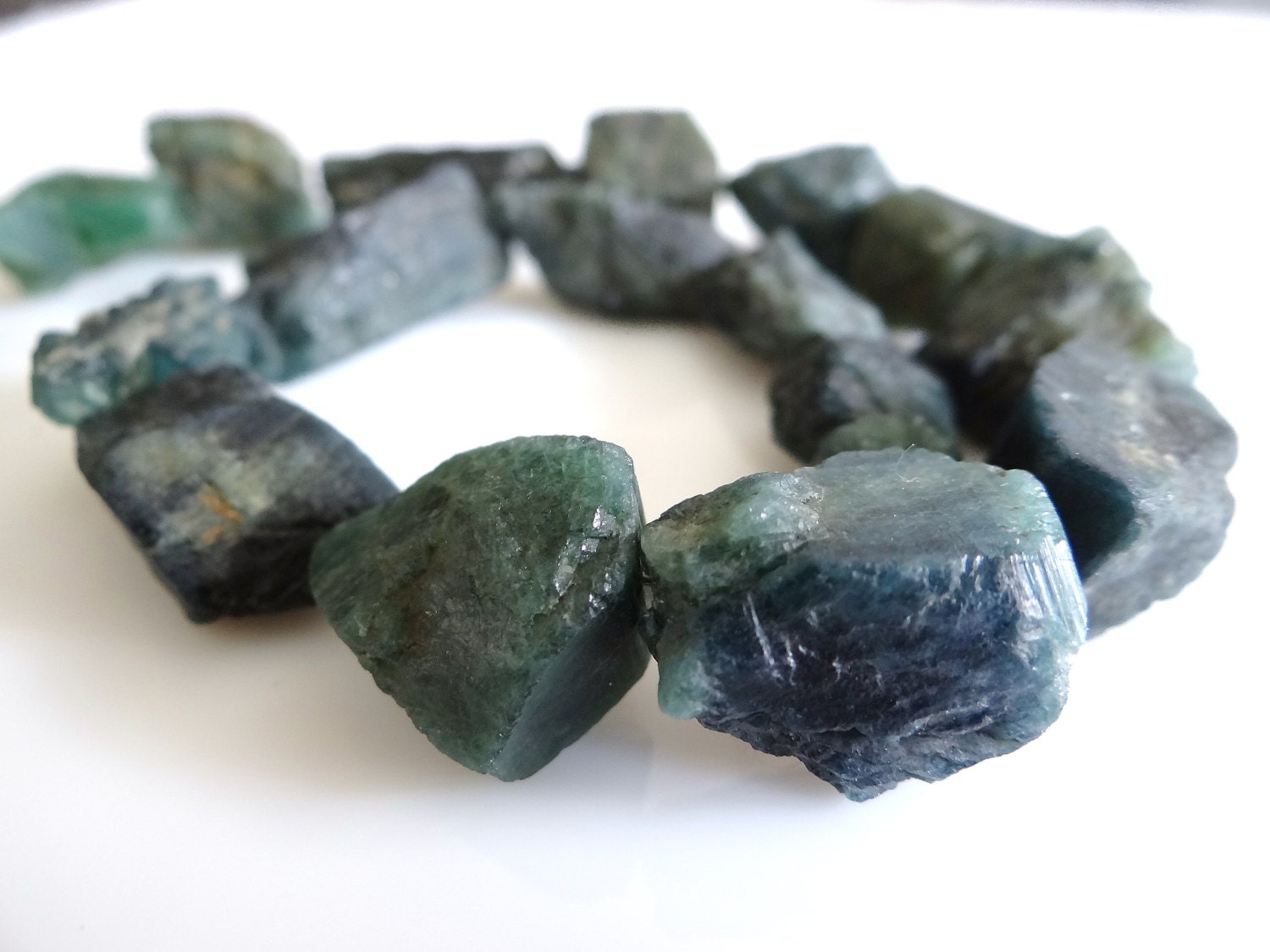1/2 STRAND--- Paraiba Blue Tourmaline Rough Cut Crystal Nuggets