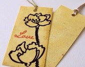 Plantable wedding favor tags poppies set of 25
