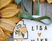 Personalized Wedding Keepsake Ornament - Our Beginning
