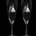 Firefighter fireman fire department wife bride wedding reception toasting glasses flutes