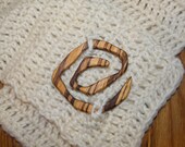 Exotic Zebrawood Scarf Cowl or Shawl pin