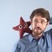 Small Starfish Fleece Plush - Burgundy Red