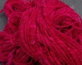 Ruby,  Pure Wensleydale Hand spun Wool Yarn  85gms