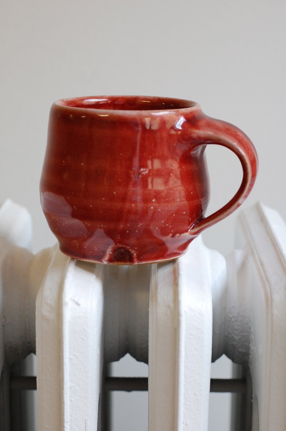 red coffee mug
