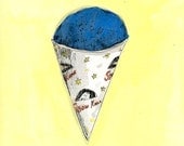Blue snow cone