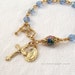 September Rosary Bracelet Adjustable Miraculous Medal Handcrafted