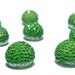 10mm flatback ball cabochon resin rhinestone half bead in Peridot green