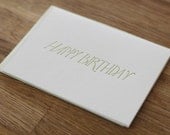 Green Happy Birthday Card