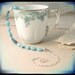 Blue Topaz Larimar december birthstone necklace