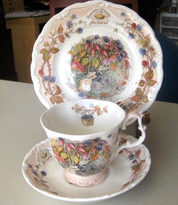 Brambly Hedge Autumn Tea Set Trio By Royal Doulton by bunkie71977