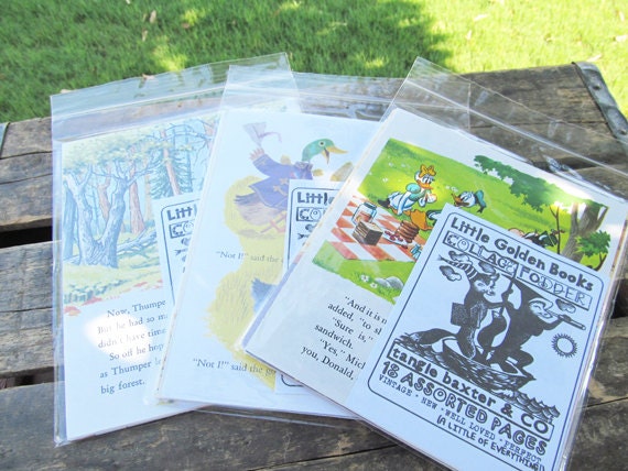 Golden Book Collage Fodder for Art Journaling