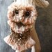 Vintage 1960s Look Hippie Woodstock Macrame Owl Handbag Purse Bag OOAK Handmade Ready To Ship