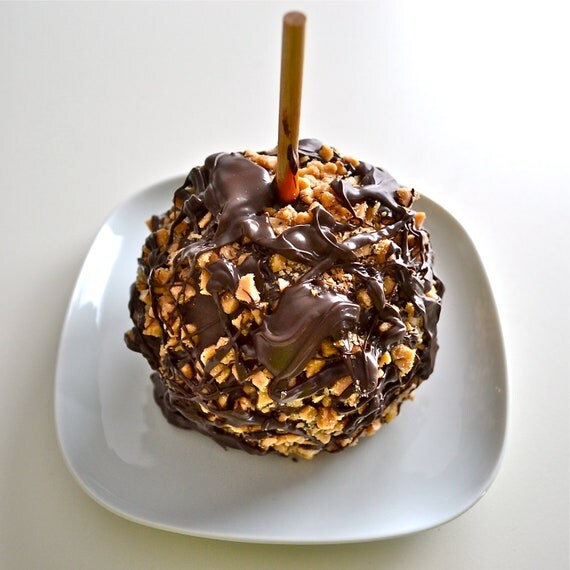 Caramel Dark Chocolate Toffee Apples - 2 Il_570xn