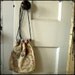 Ivory Tattered Silk Drawstring Reticule