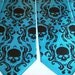 9 wedding neckties. 7 men's and 2 boy's Skull Damask silkscreened neck ties