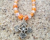 Autumn Cross Necklace