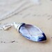 Shard Necklace Silver Blue Quartz Pendant