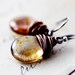 Copper Jewelry Glass Rosy Earring Rustic Rust Dangle PoleStar