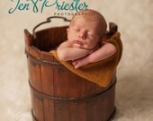 Beautiful Newborn Baby Blanket Wrap Photo Prop in Rustic Orange