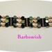 Handwoven Seed Bead and Beaded Bracelet Black and Copper ON SALE