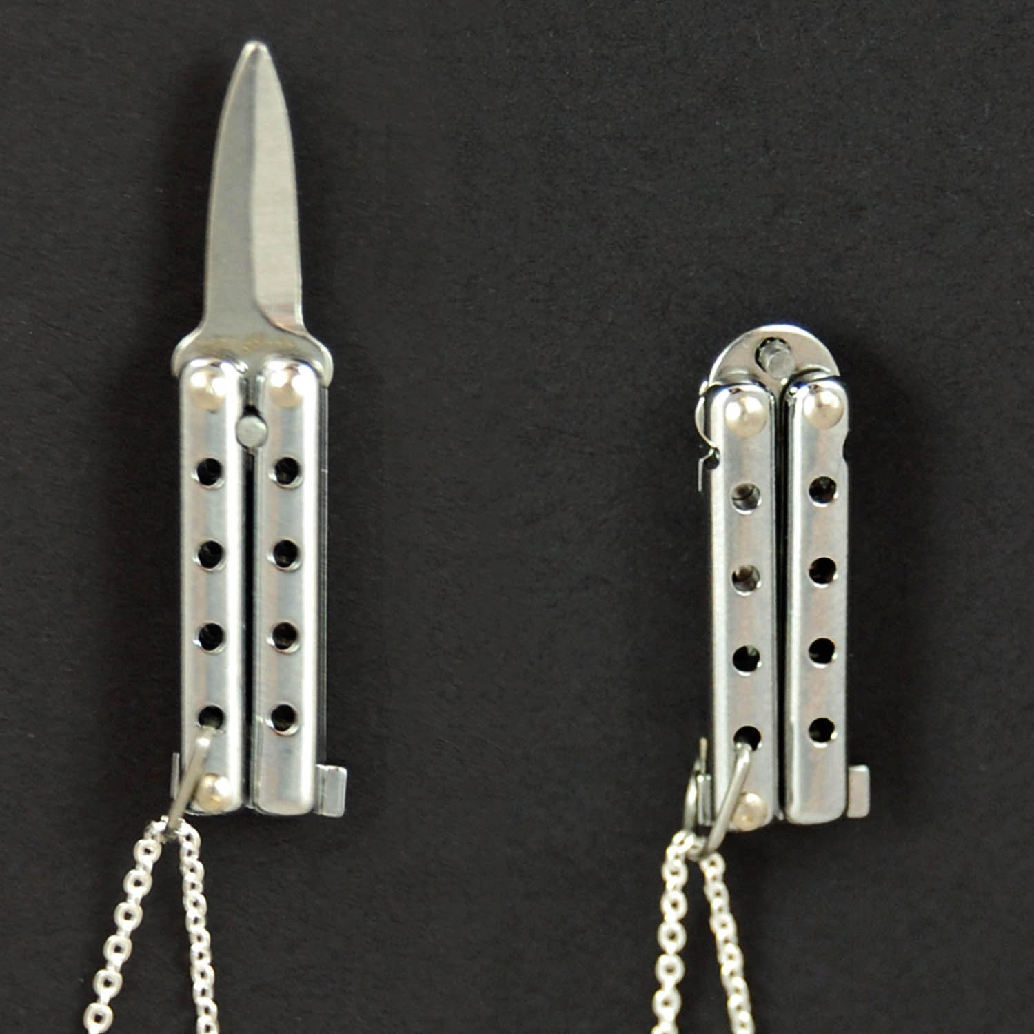 Working Mini Butterfly Knife Necklace