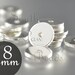 8mm Silver plated Flat discs (50)