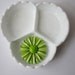 Vintage Fenton Milk Glass Hobnail Relish Dish