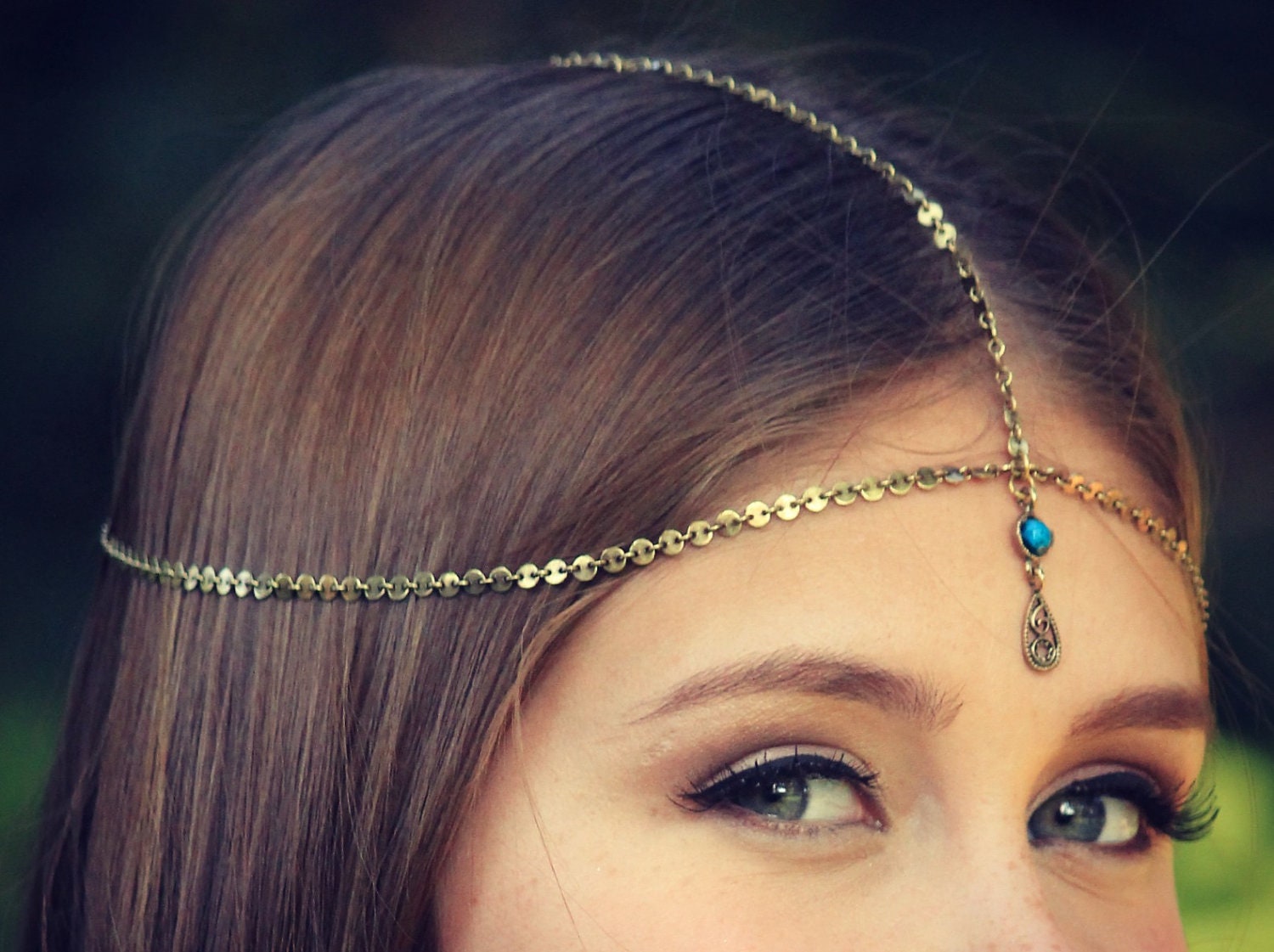 CHAIN HEADPIECE- head chain headdress