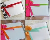 Wedding Guest Book, Custom Colors, Damask Guest Book, Hot Pink Guest Book, Black and White Guest Book, Red and Black Guest Book...